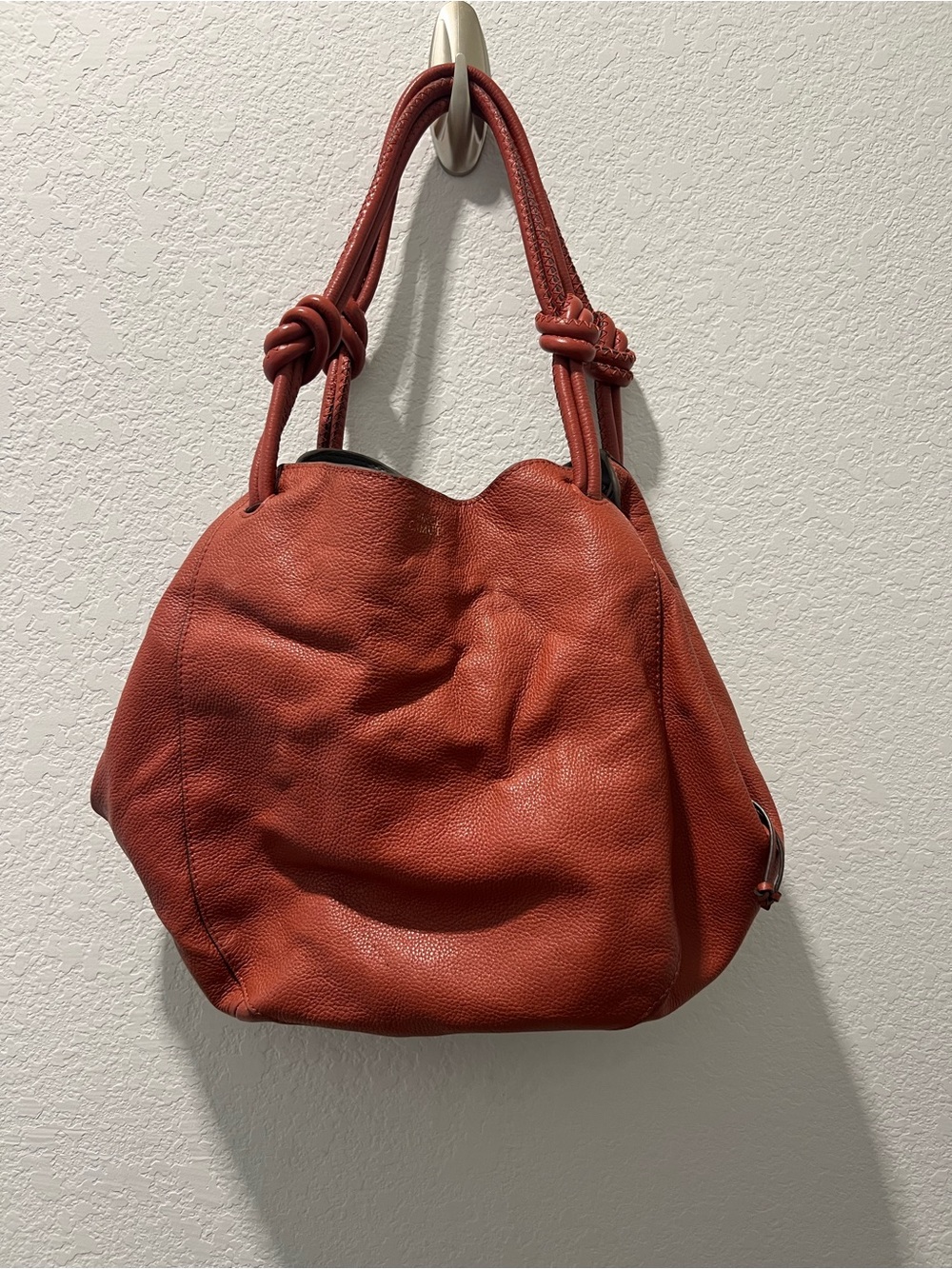 Vince Camuto Leather Hobo Bag Rust Terracotta Slouchy Shoulder Bag